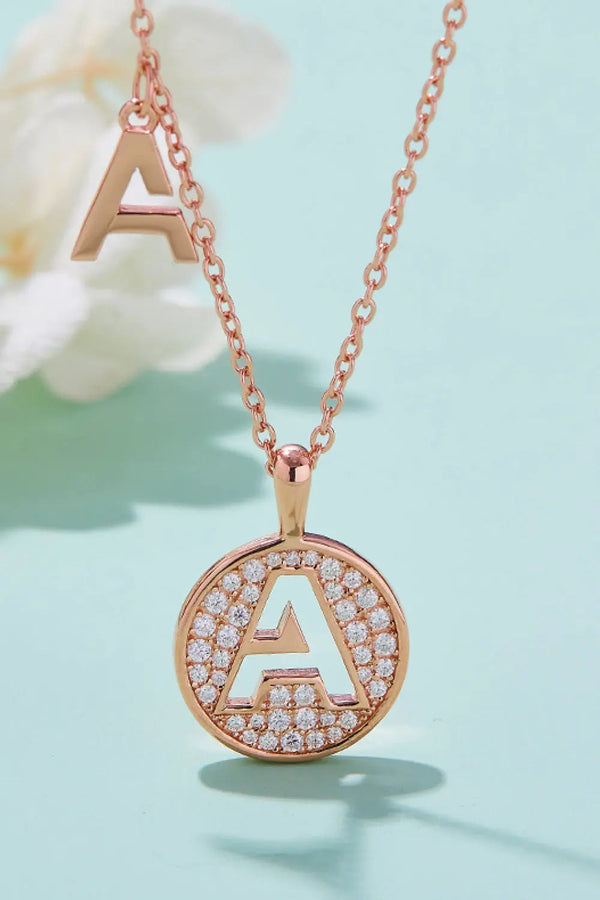 Lovcia Moissanite A to J Pendant Necklace-Necklaces-A-One Size-A