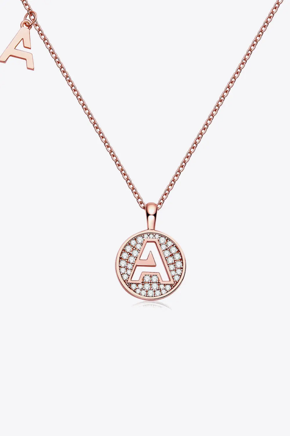 Lovcia Moissanite A to J Pendant Necklace-Necklaces-A-One Size-A