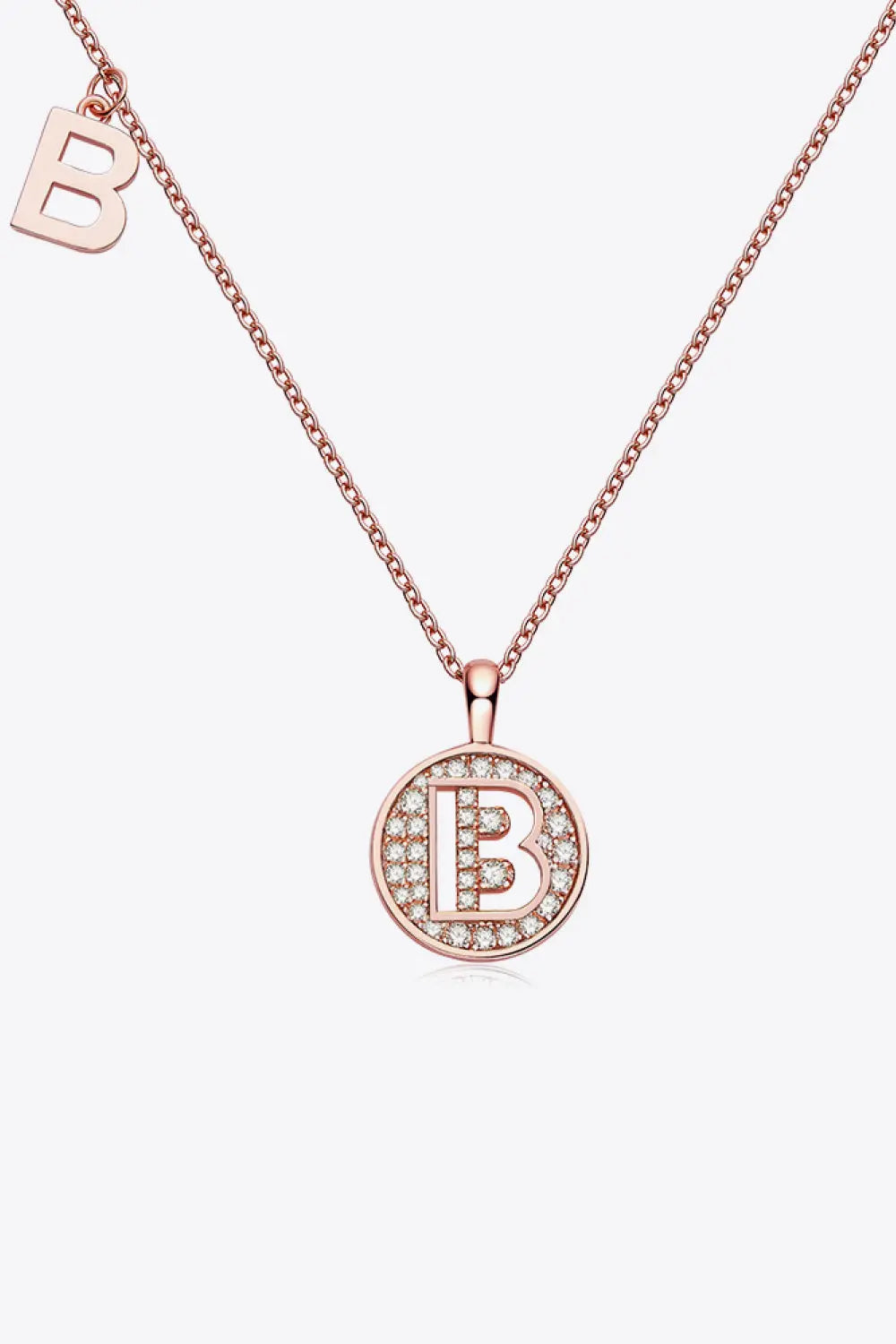 Lovcia Moissanite A to J Pendant Necklace-Necklaces-B-One Size-B