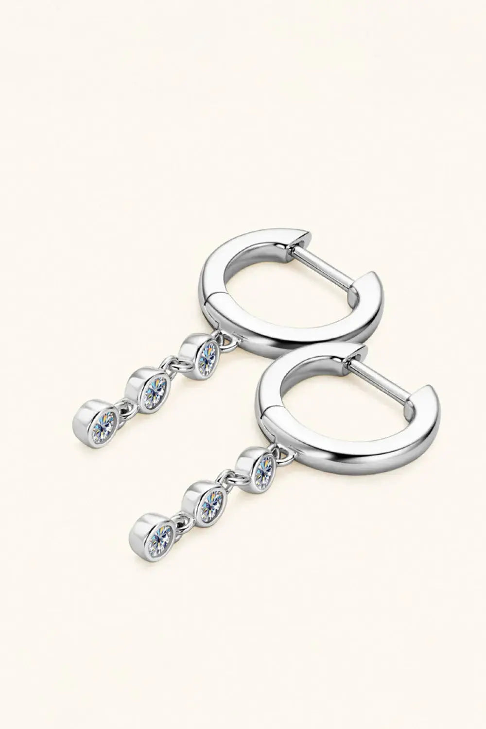 Lovcia Moissanite Decor 925 Sterling Silver Earrings-Earrings-Gold-One Size-Gold