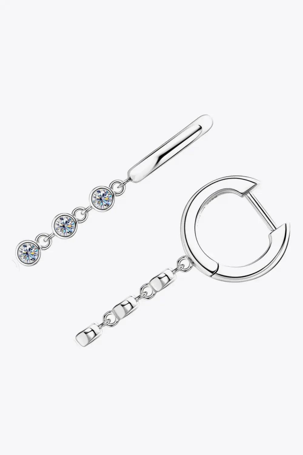 Lovcia Moissanite Decor 925 Sterling Silver Earrings-Earrings-Gold-One Size-Gold