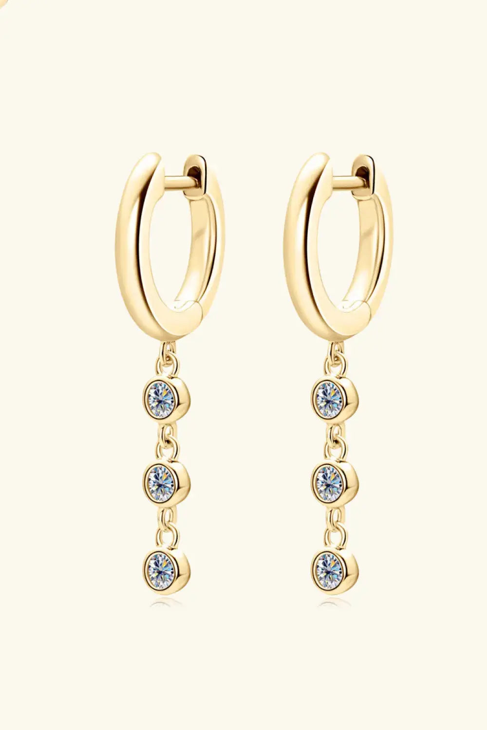 Lovcia Moissanite Decor 925 Sterling Silver Earrings-Earrings-Gold-One Size-Gold