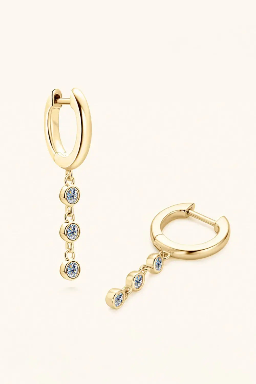 Lovcia Moissanite Decor 925 Sterling Silver Earrings-Earrings-Gold-One Size-Gold