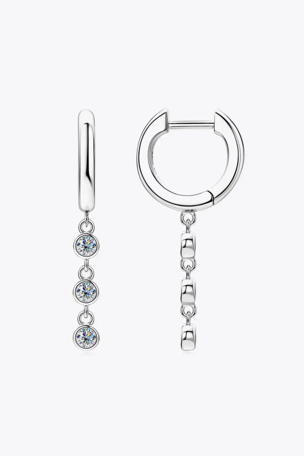 Lovcia Moissanite Decor 925 Sterling Silver Earrings-Earrings-Silver-One Size-Silver