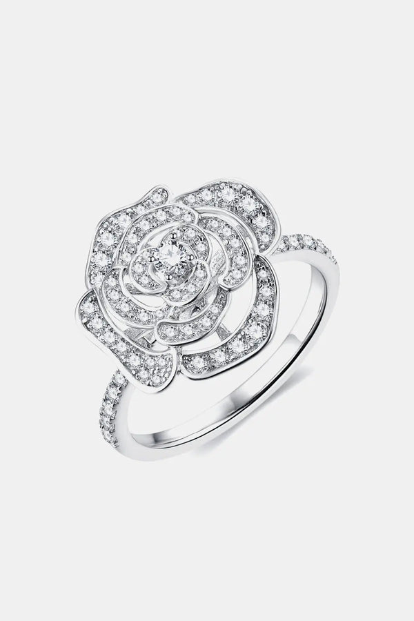 Lovcia Moissanite Flower Shape Ring-Rings-Gold-5-Gold