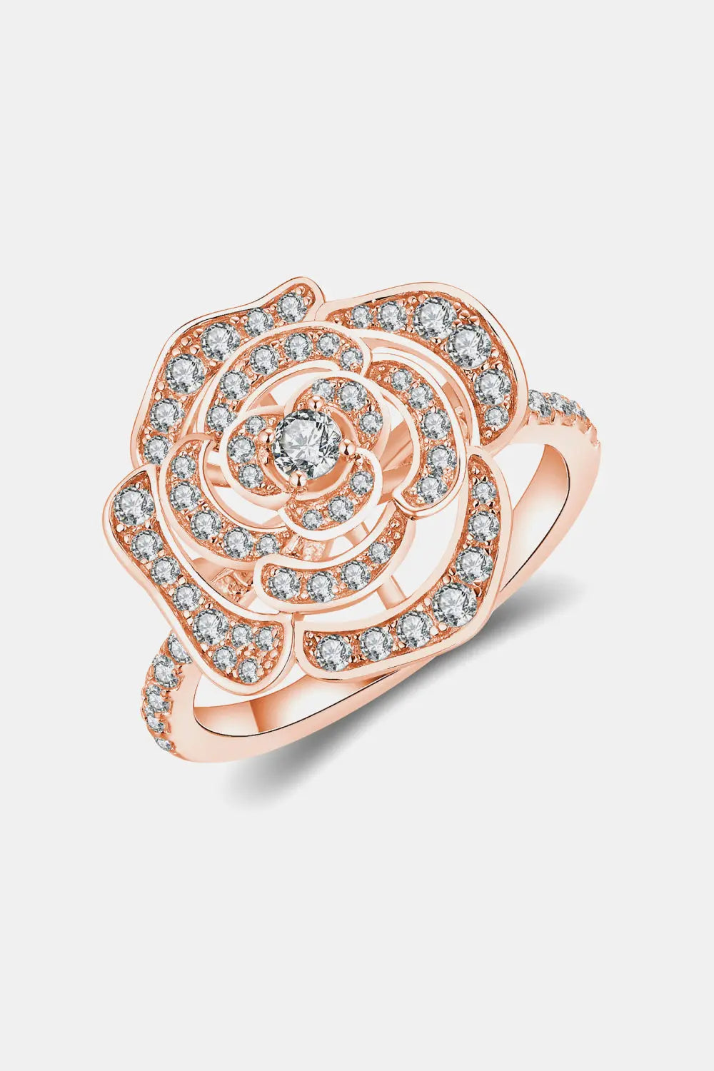 Lovcia Moissanite Flower Shape Ring-Rings-Gold-5-Gold