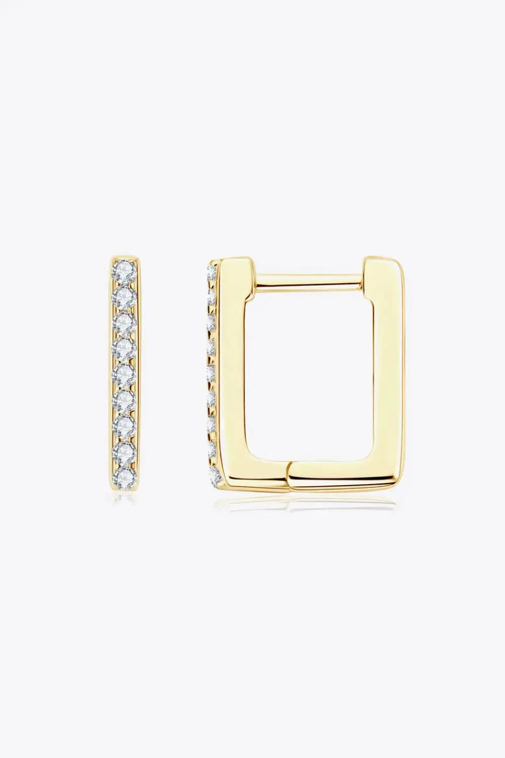 Lovcia Moissanite Geometric 925 Sterling Silver Earrings-Earrings-Gold-One Size-Gold
