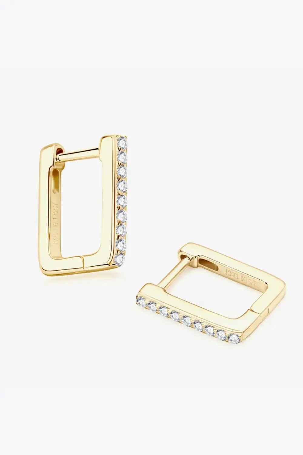 Lovcia Moissanite Geometric 925 Sterling Silver Earrings-Earrings-Gold-One Size-Gold