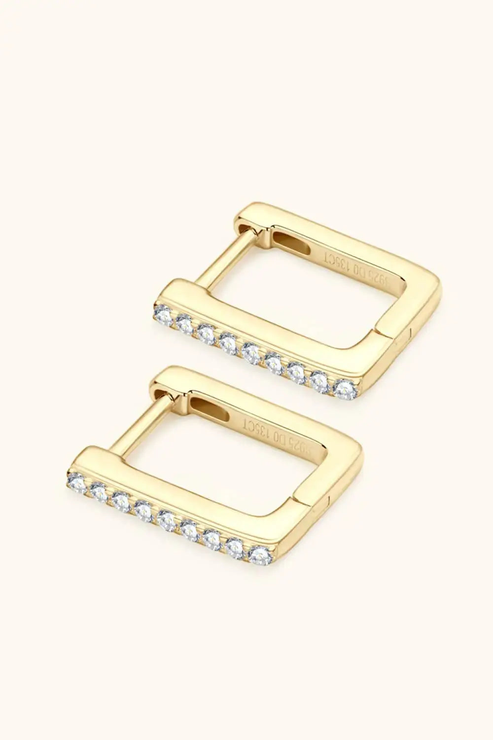 Lovcia Moissanite Geometric 925 Sterling Silver Earrings-Earrings-Gold-One Size-Gold