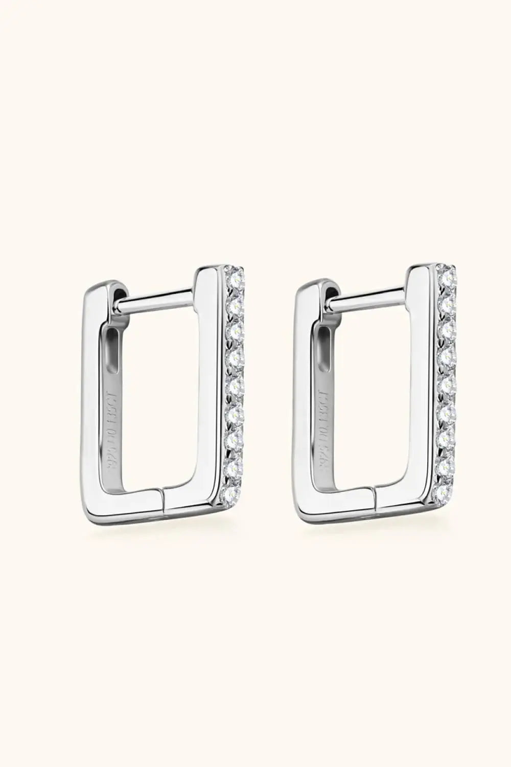 Lovcia Moissanite Geometric 925 Sterling Silver Earrings-Earrings-Silver-One Size-Silver