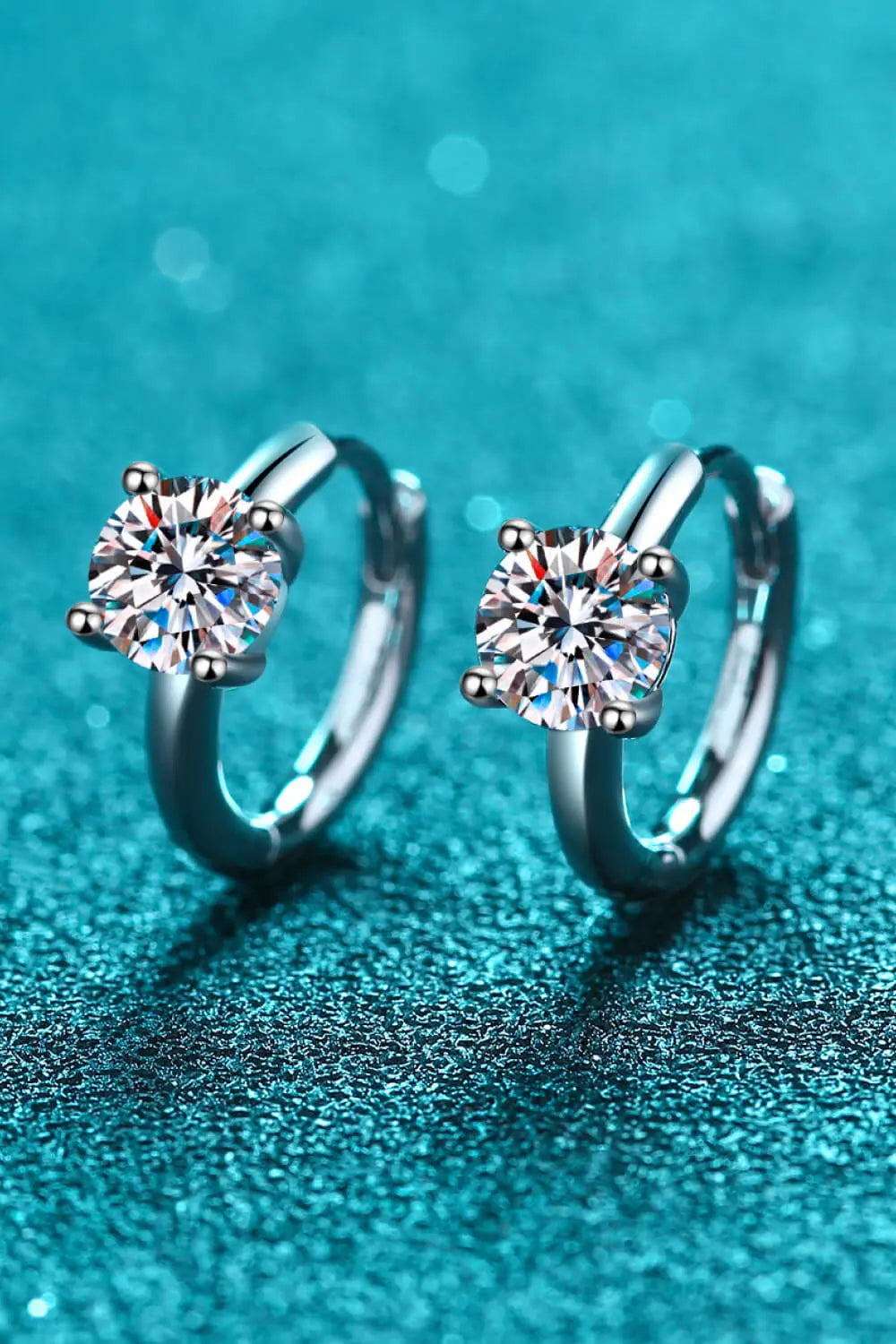 Lovcia Moissanite Huggie Earrings-Earrings-Silver-One Size-Silver
