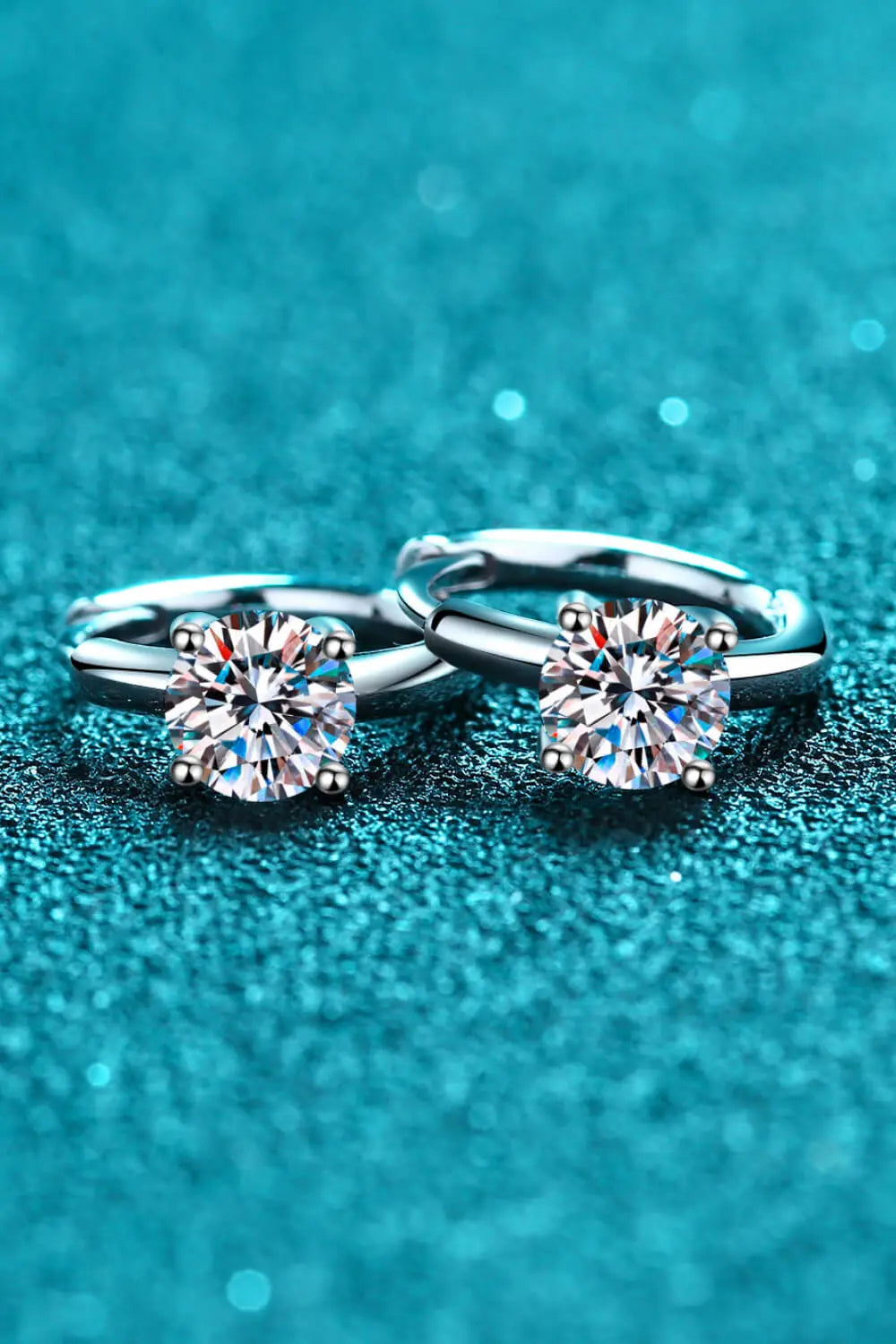 Lovcia Moissanite Huggie Earrings-Earrings-Silver-One Size-Silver