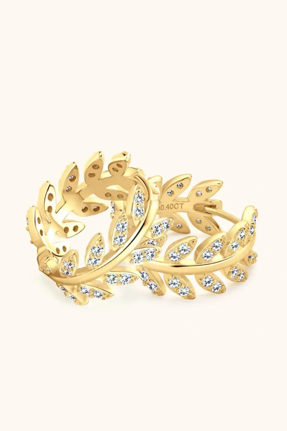 Lovcia Moissanite Leaf 925 Sterling Silver Earrings-Earrings-Gold-One Size-Gold