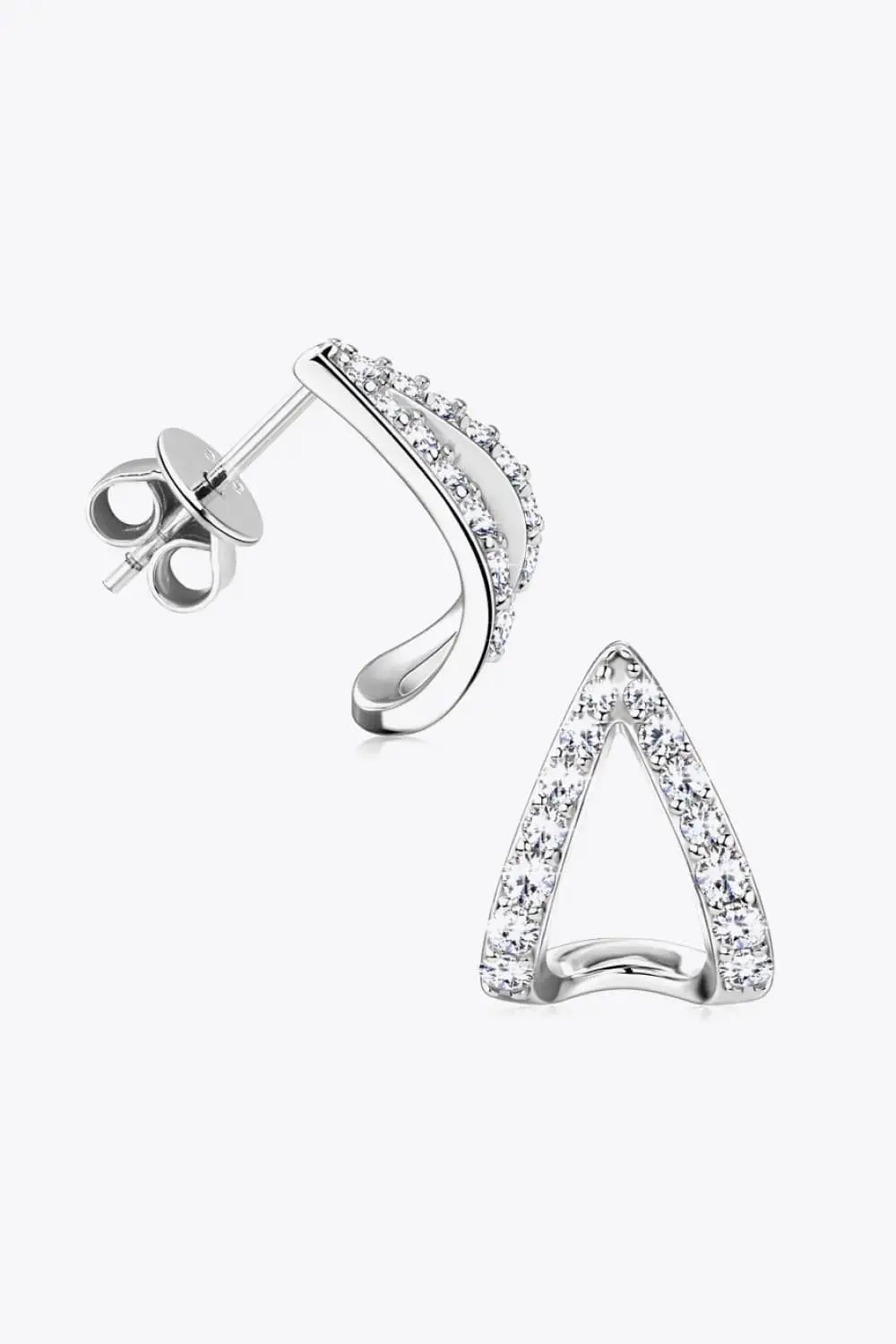 Lovcia Moissanite Minimalist 925 Sterling Silver Earrings-Earrings-Gold-One Size-Gold