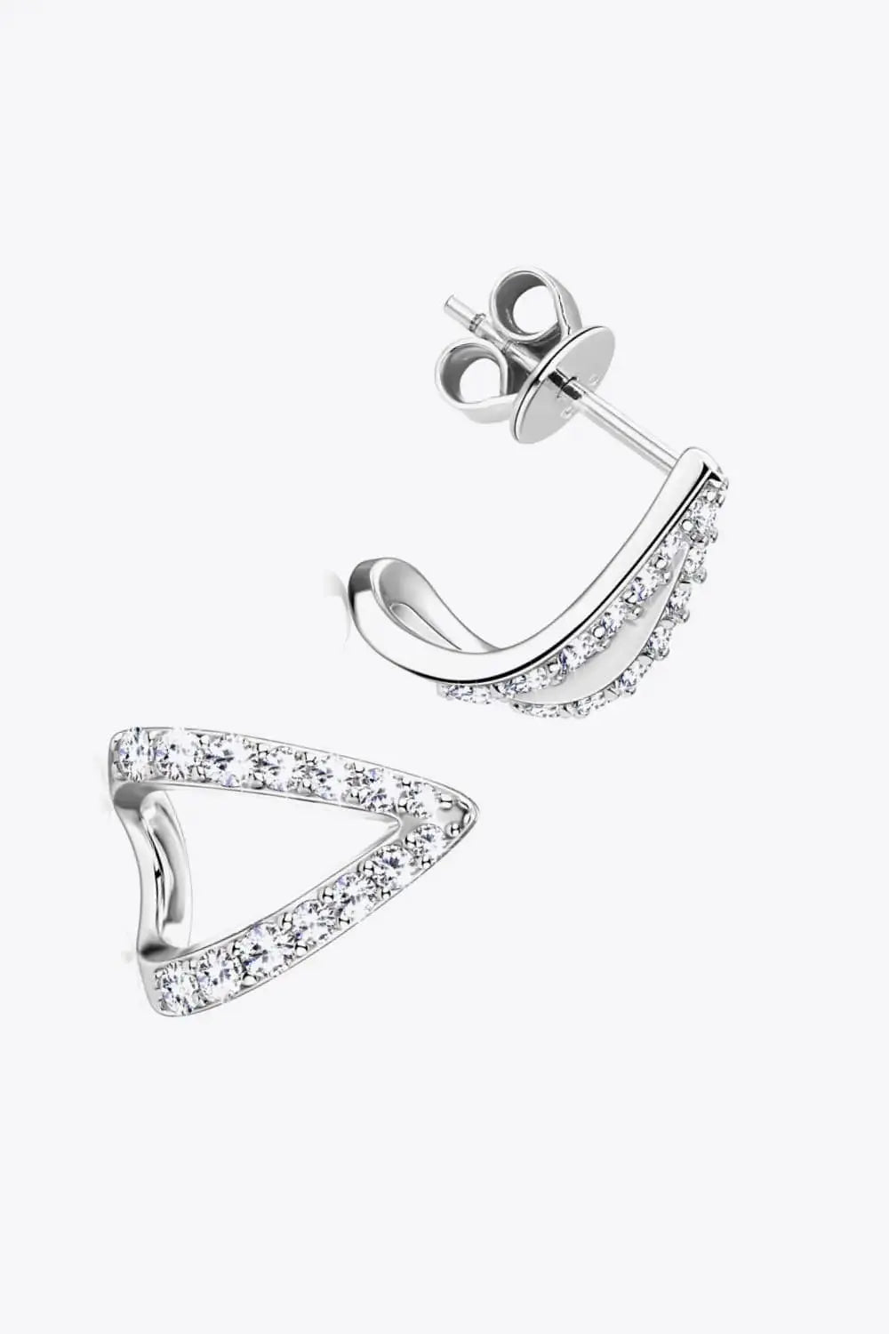 Lovcia Moissanite Minimalist 925 Sterling Silver Earrings-Earrings-Gold-One Size-Gold