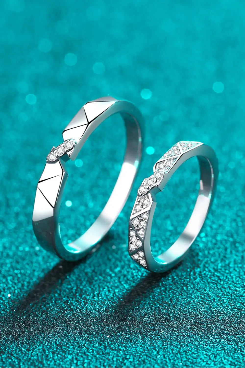 LOVCIA Moissanite Minimalist Rhodium-Plated Ring