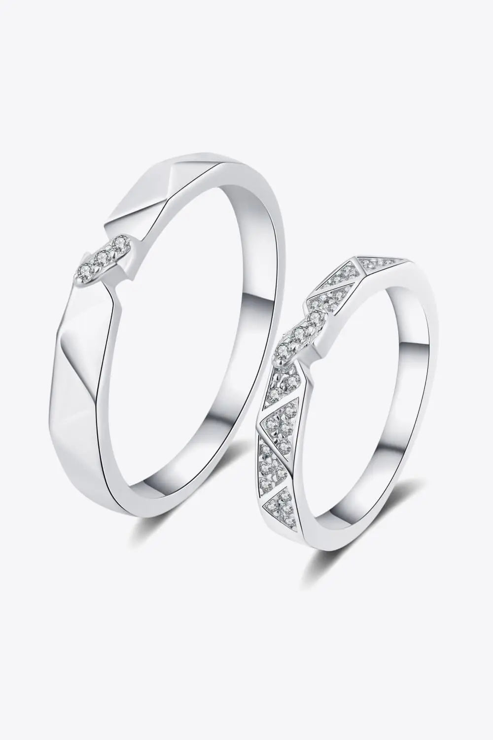 LOVCIA Moissanite Minimalist Rhodium-Plated Ring