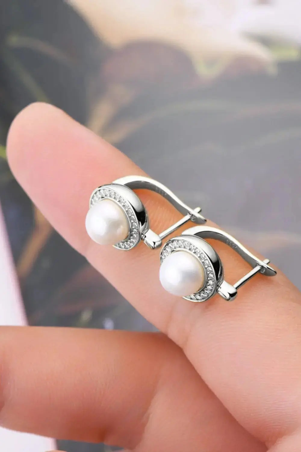 Lovcia Moissanite Pearl 925 Sterling Silver Earrings-Earrings-Silver-One Size-Silver