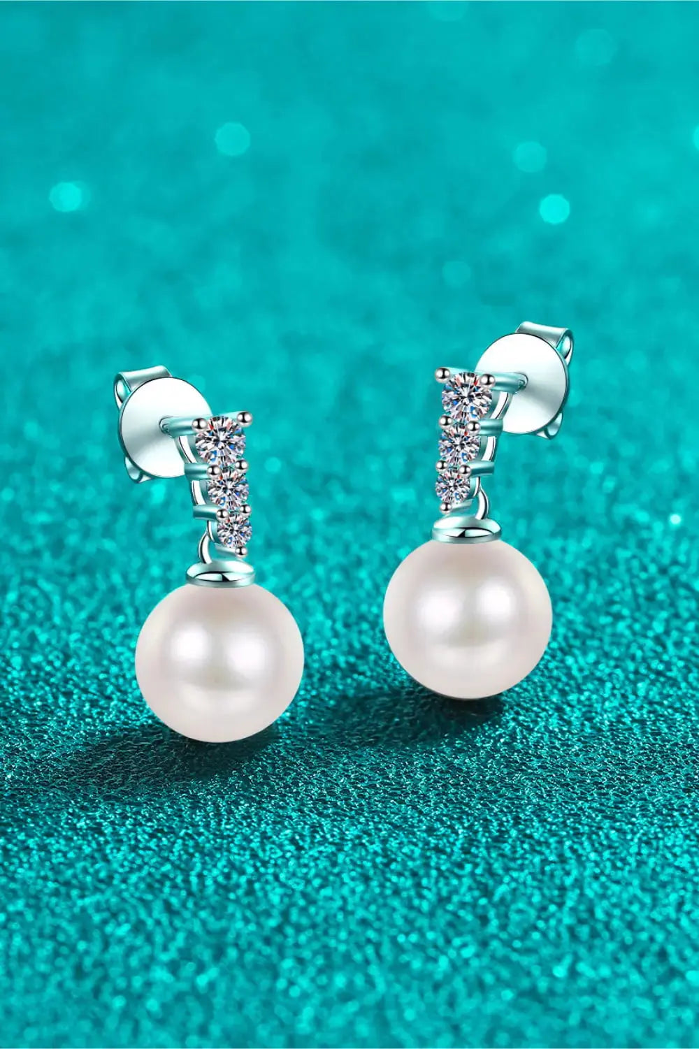 Lovcia Moissanite Pearl Drop Earrings-Earrings-White-One Size-White