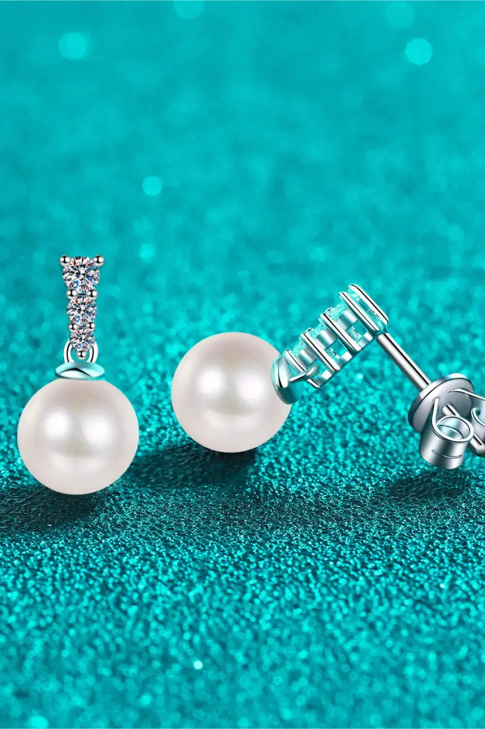 Lovcia Moissanite Pearl Drop Earrings-Earrings-White-One Size-White