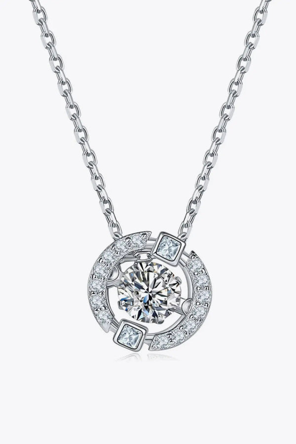 Lovcia Moissanite Pendant Chain-Link Necklace-Necklaces-Silver-One Size-Silver
