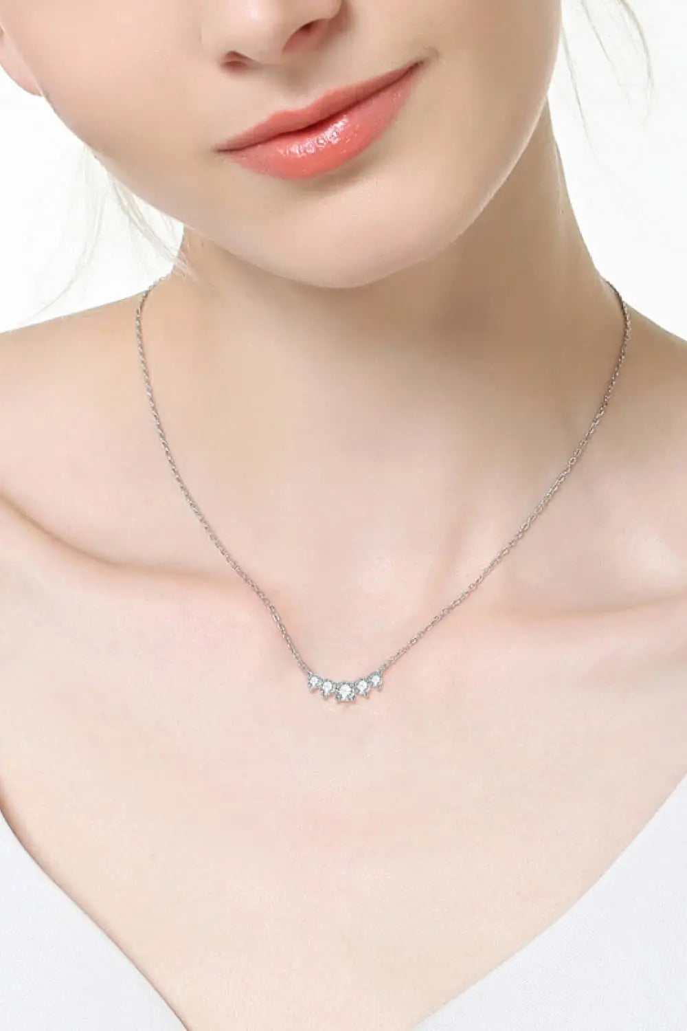 Lovcia Moissanite Pendant Necklace-Necklaces-Silver-One Size-Silver