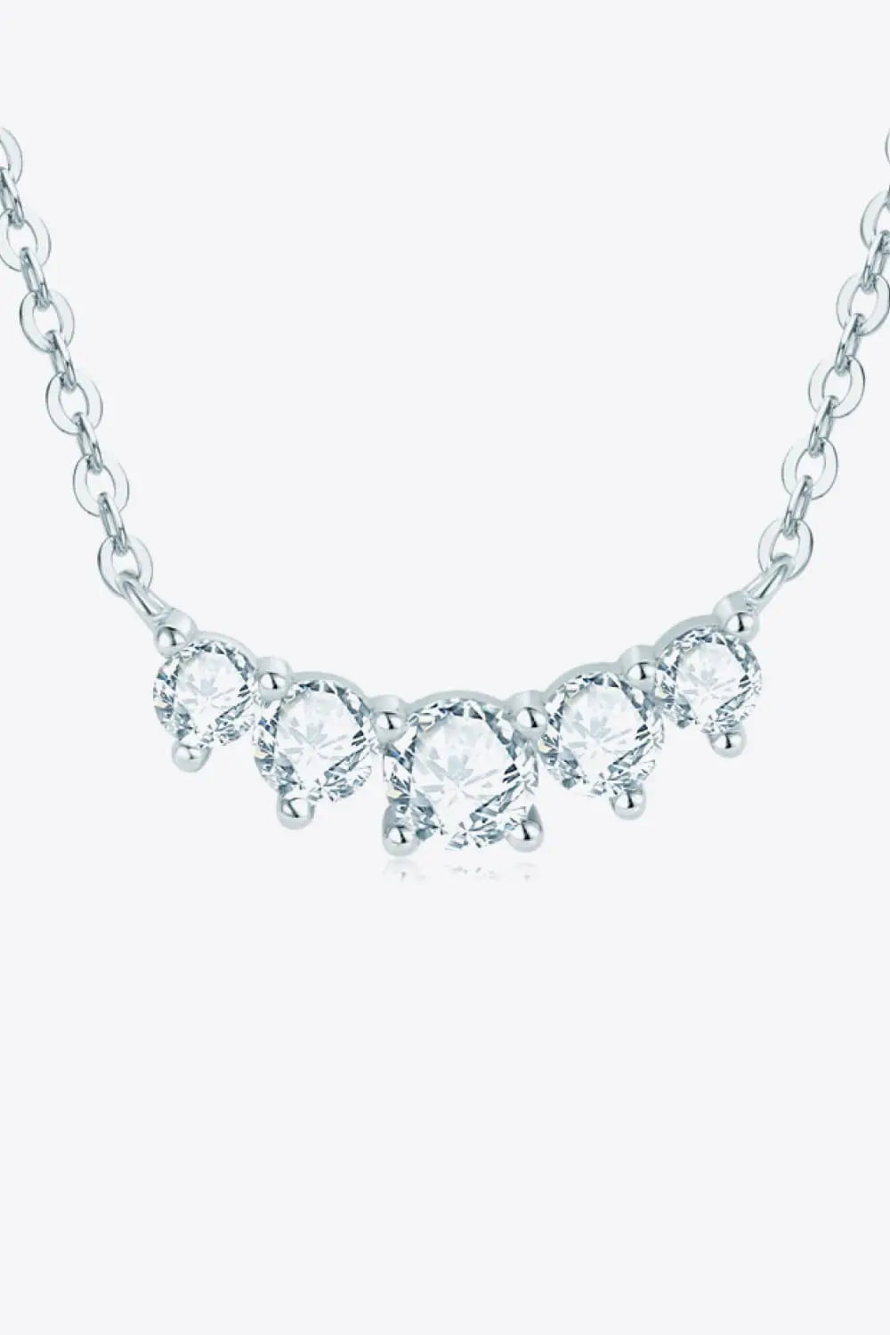 Lovcia Moissanite Pendant Necklace-Necklaces-Silver-One Size-Silver
