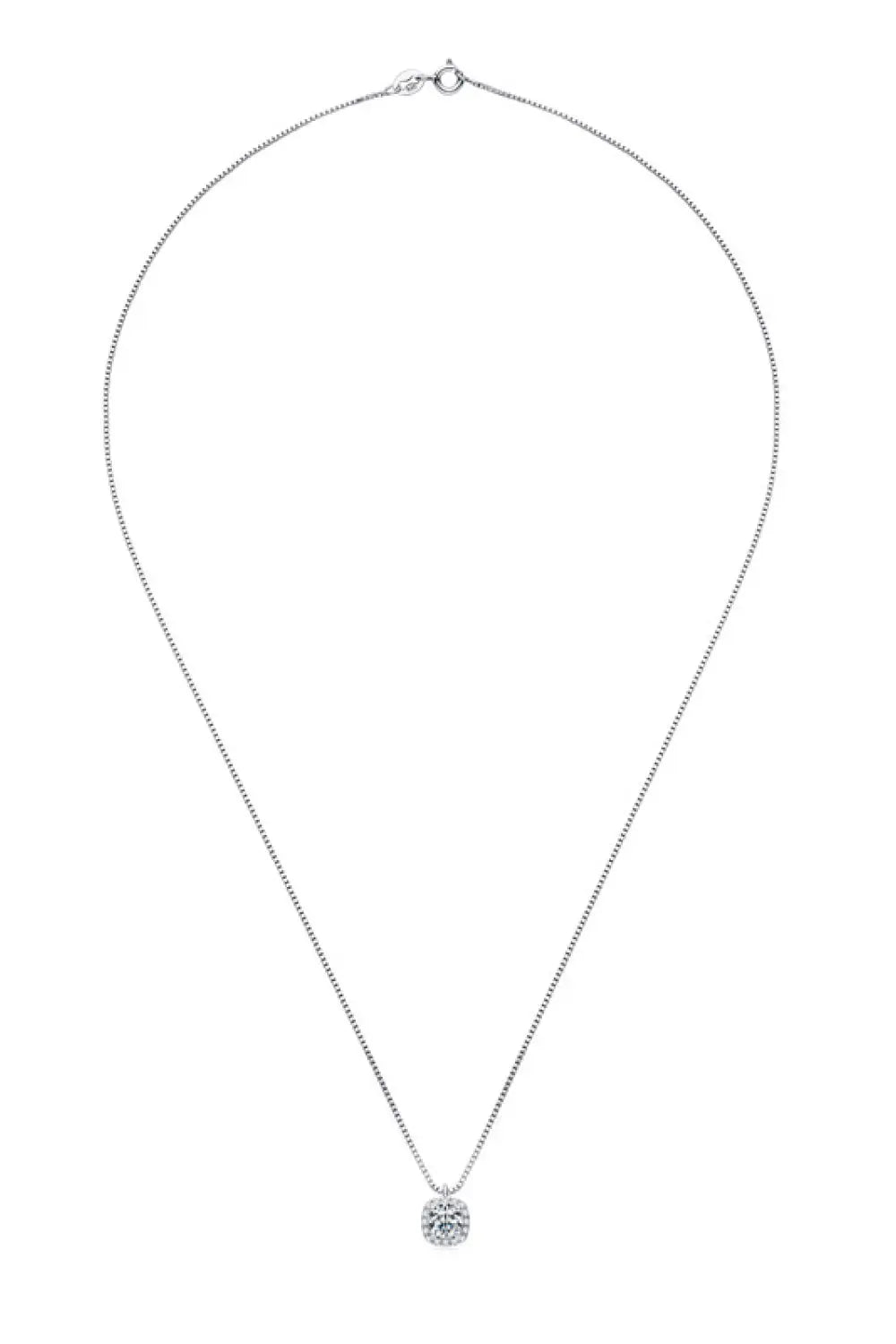Lovcia Moissanite Pendant Platinum-Plated Necklace-Necklaces-Silver-One Size-Silver