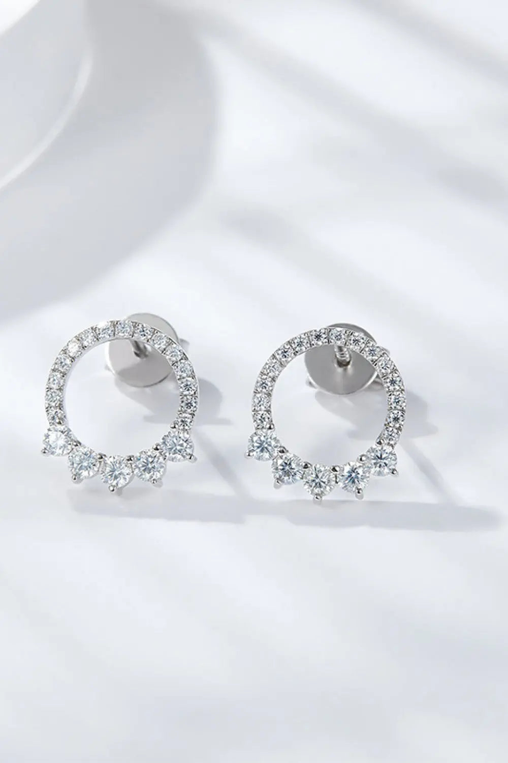 Lovcia Moissanite Platinum-Plated Earrings-Earrings-Silver-One Size-Silver