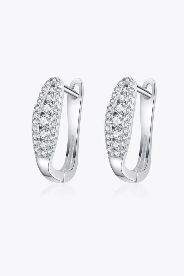 Lovcia Moissanite Rhodium-Plated Earrings-Earrings-Silver-One Size-Silver