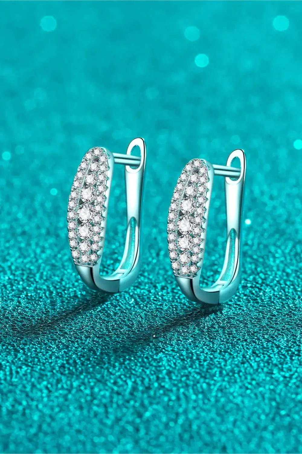 Lovcia Moissanite Rhodium-Plated Earrings-Earrings-Silver-One Size-Silver