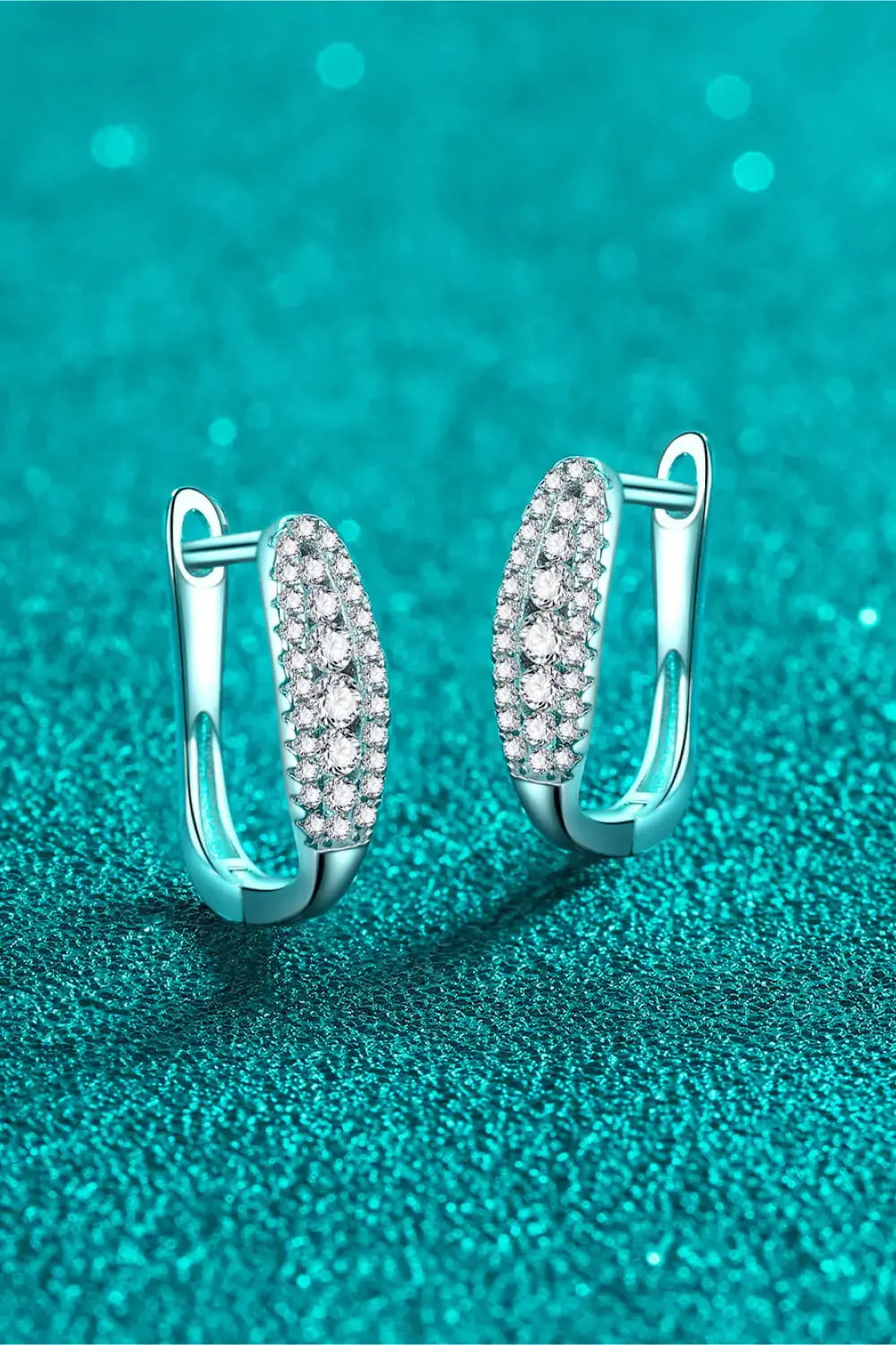 Lovcia Moissanite Rhodium-Plated Earrings-Earrings-Silver-One Size-Silver