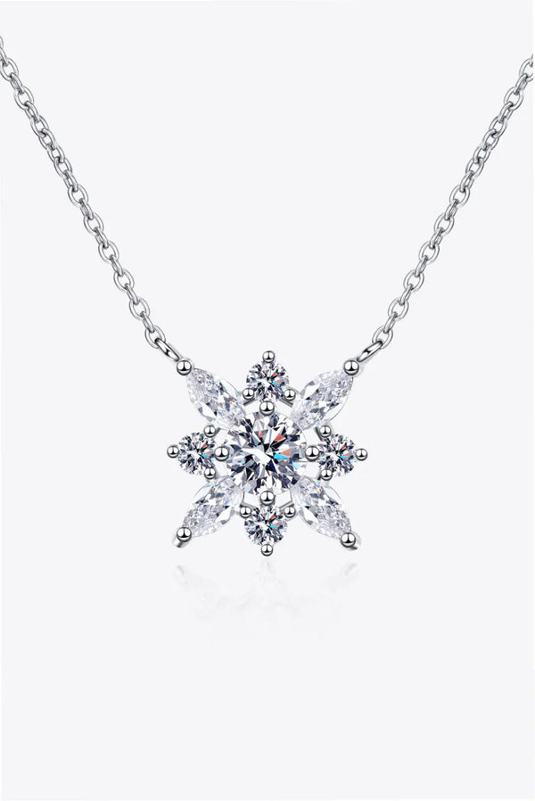 Lovcia Moissanite Rhodium-Plated Necklace-Necklaces-Silver-One Size-Silver