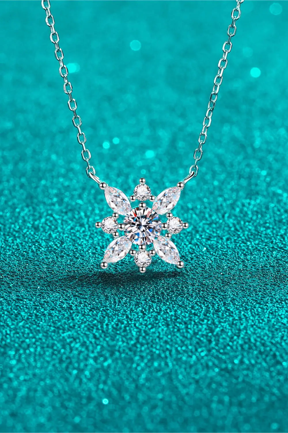 Lovcia Moissanite Rhodium-Plated Necklace-Necklaces-Silver-One Size-Silver