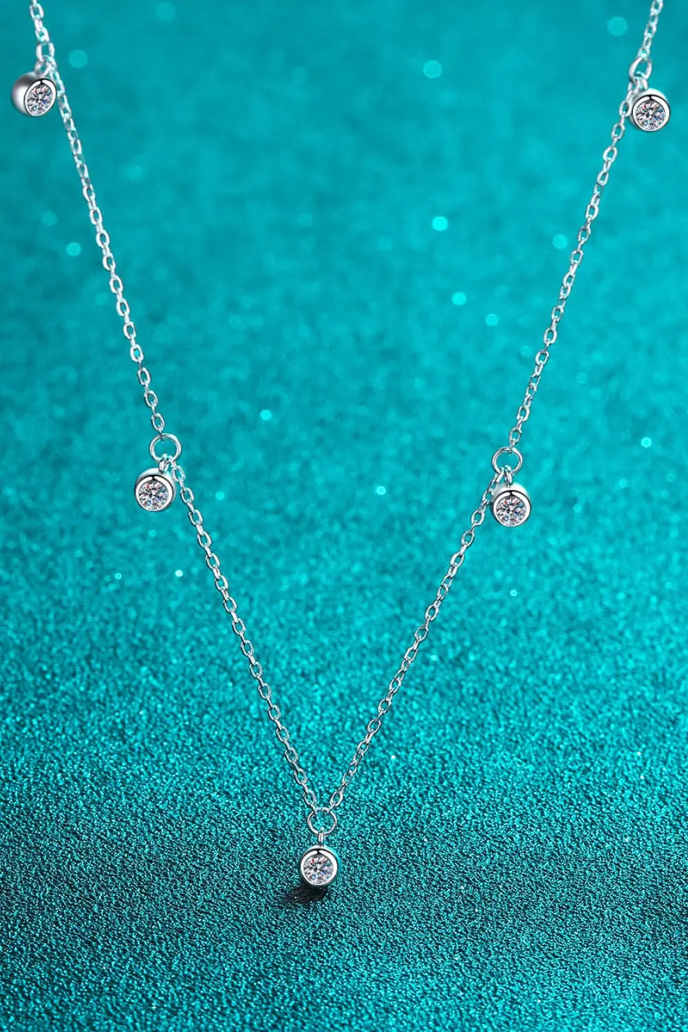 Lovcia Moissanite Rhodium-Plated Necklace-Necklaces-Silver-One Size-Silver