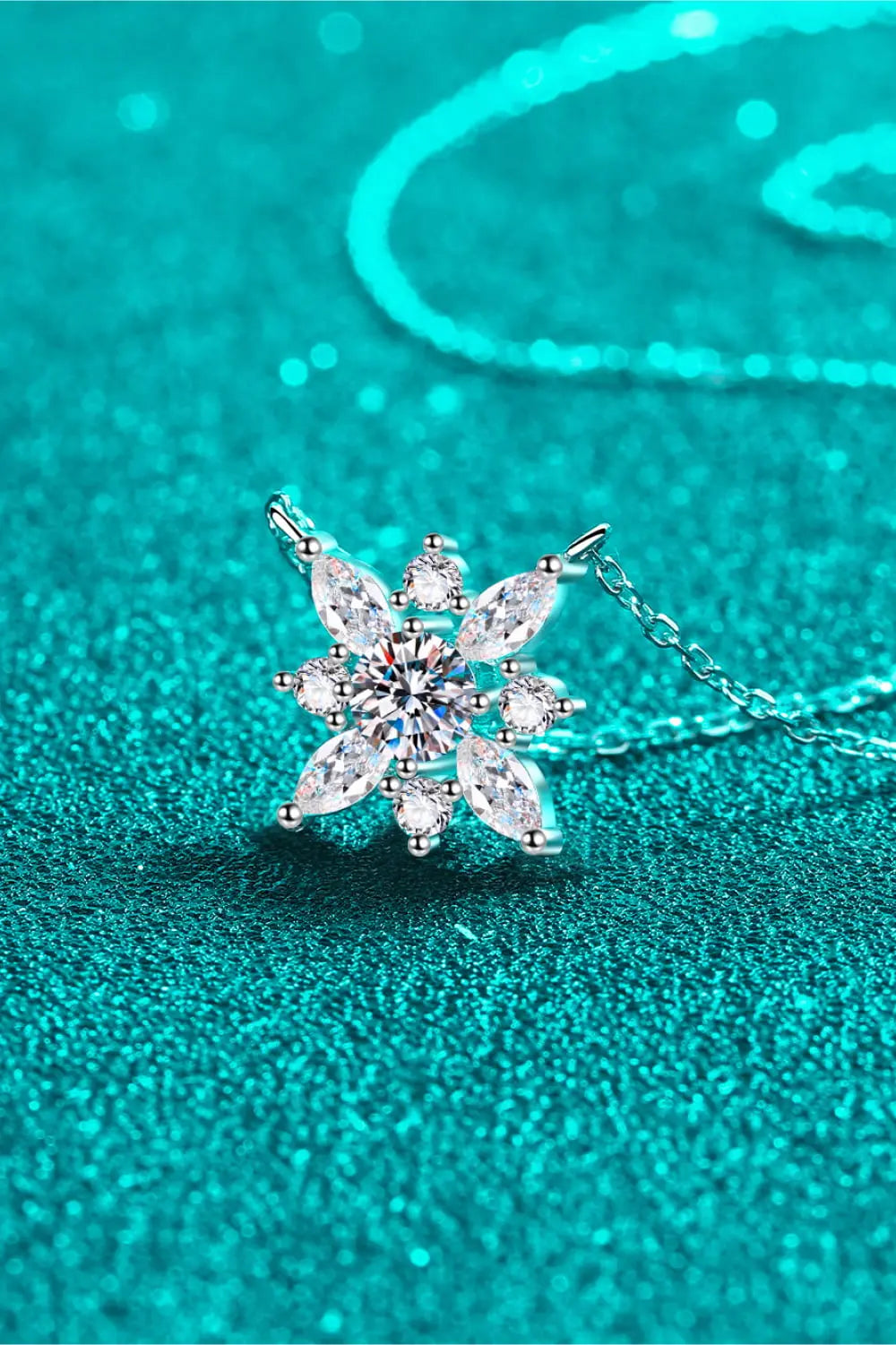 Lovcia Moissanite Rhodium-Plated Necklace-Necklaces-Silver-One Size-Silver