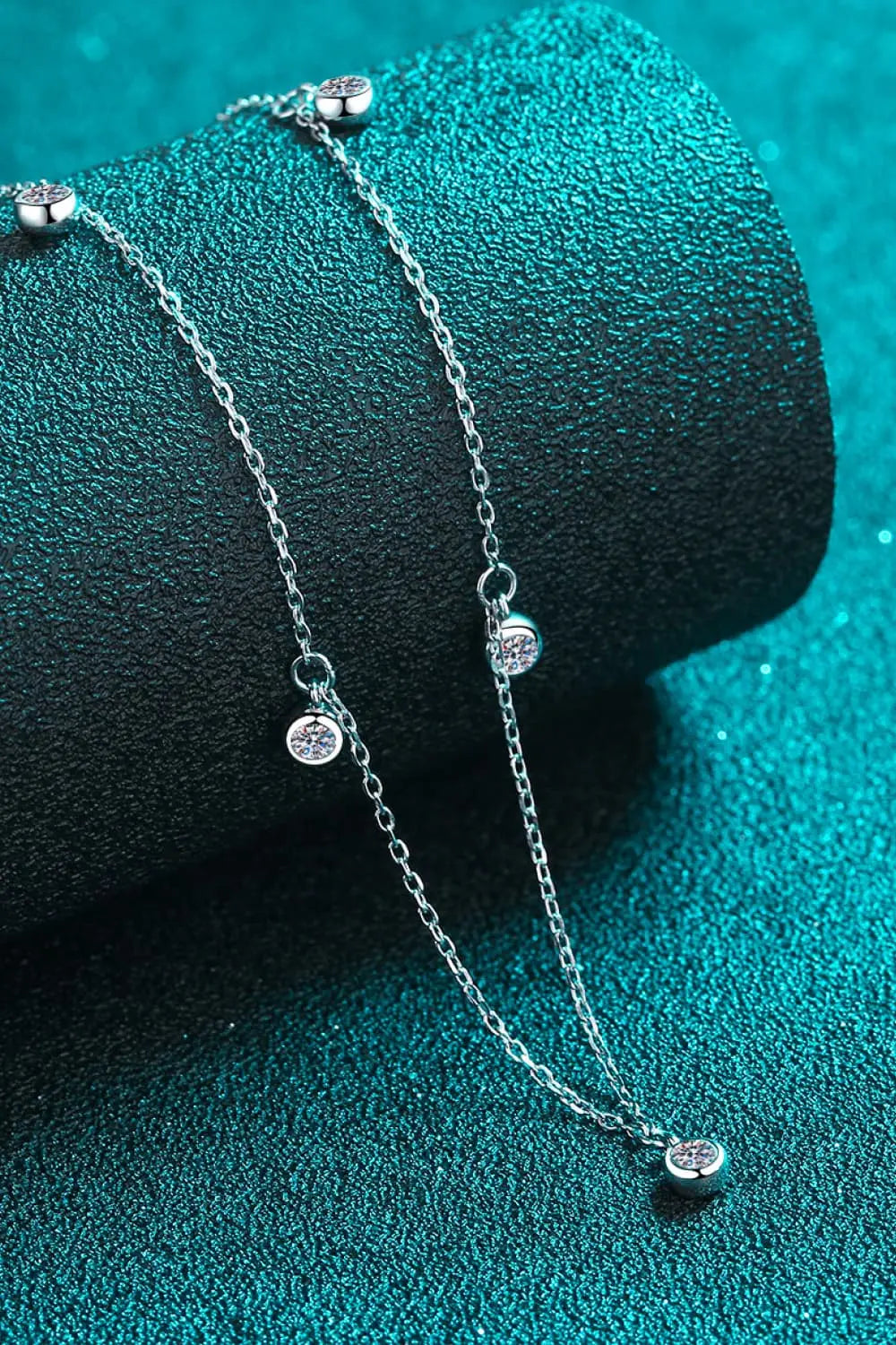 Lovcia Moissanite Rhodium-Plated Necklace-Necklaces-Silver-One Size-Silver