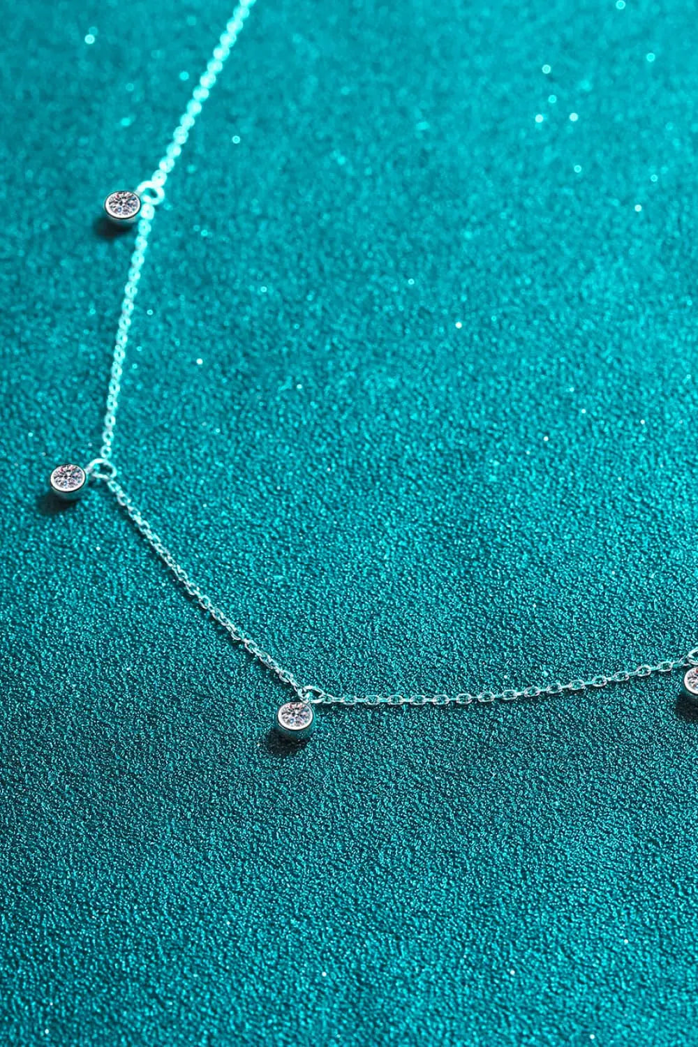 Lovcia Moissanite Rhodium-Plated Necklace-Necklaces-Silver-One Size-Silver