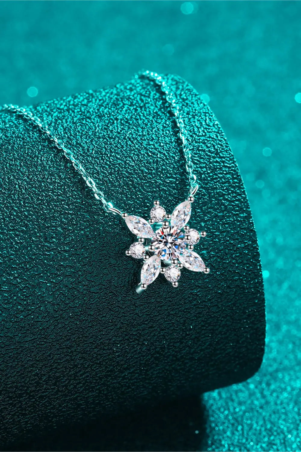 Lovcia Moissanite Rhodium-Plated Necklace-Necklaces-Silver-One Size-Silver