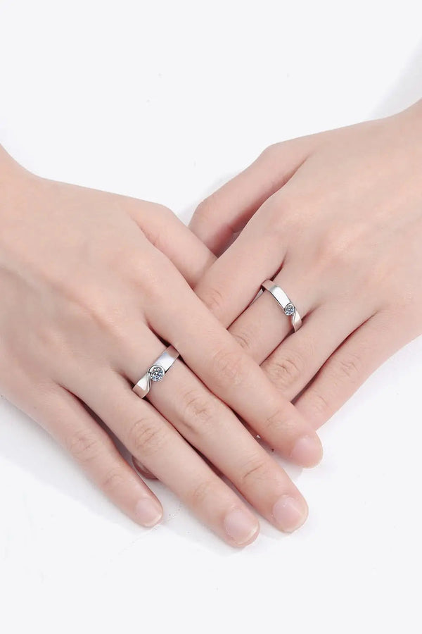 LOVCIA Moissanite Rhodium-Plated Ring