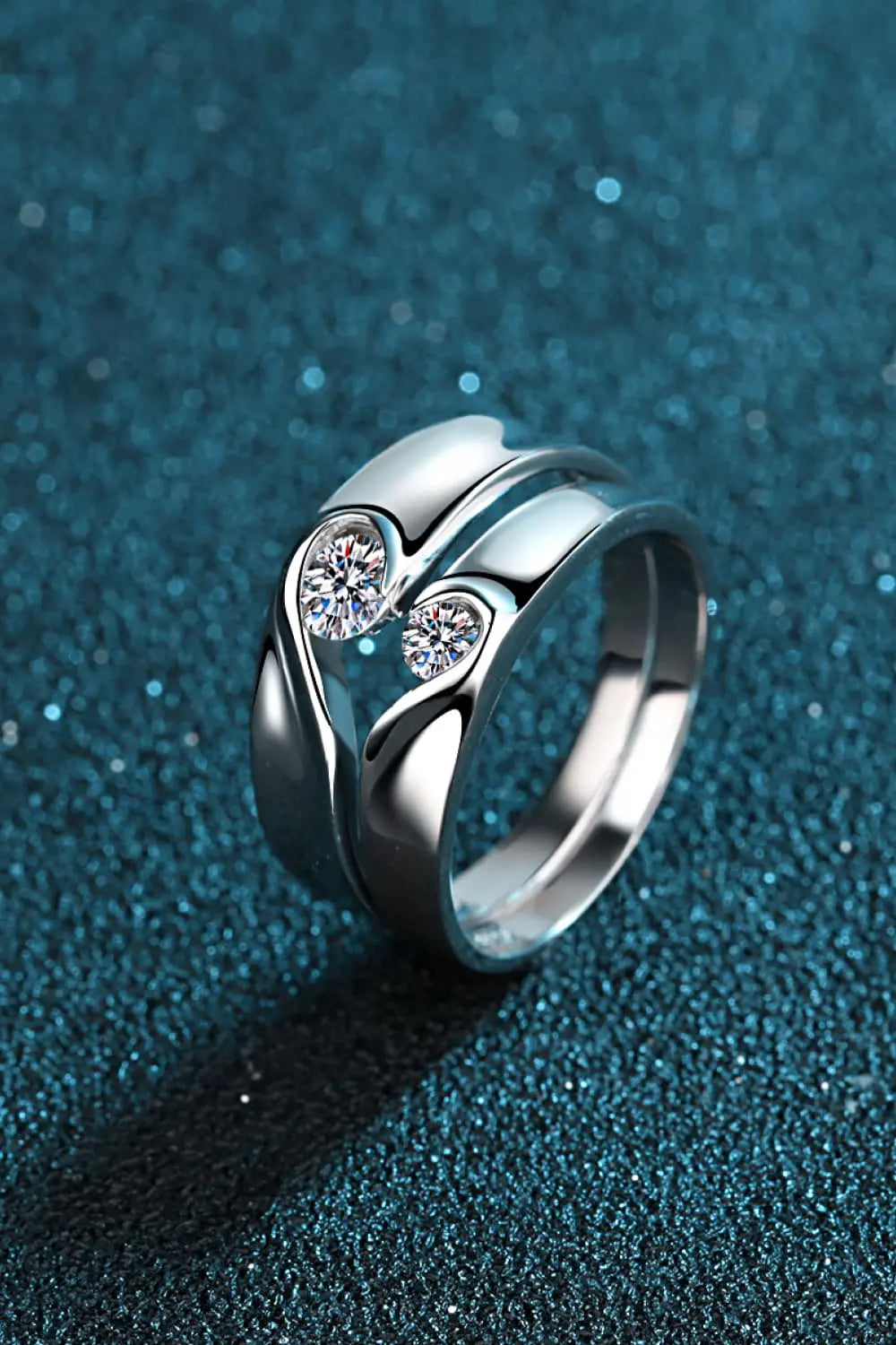 LOVCIA Moissanite Rhodium-Plated Ring