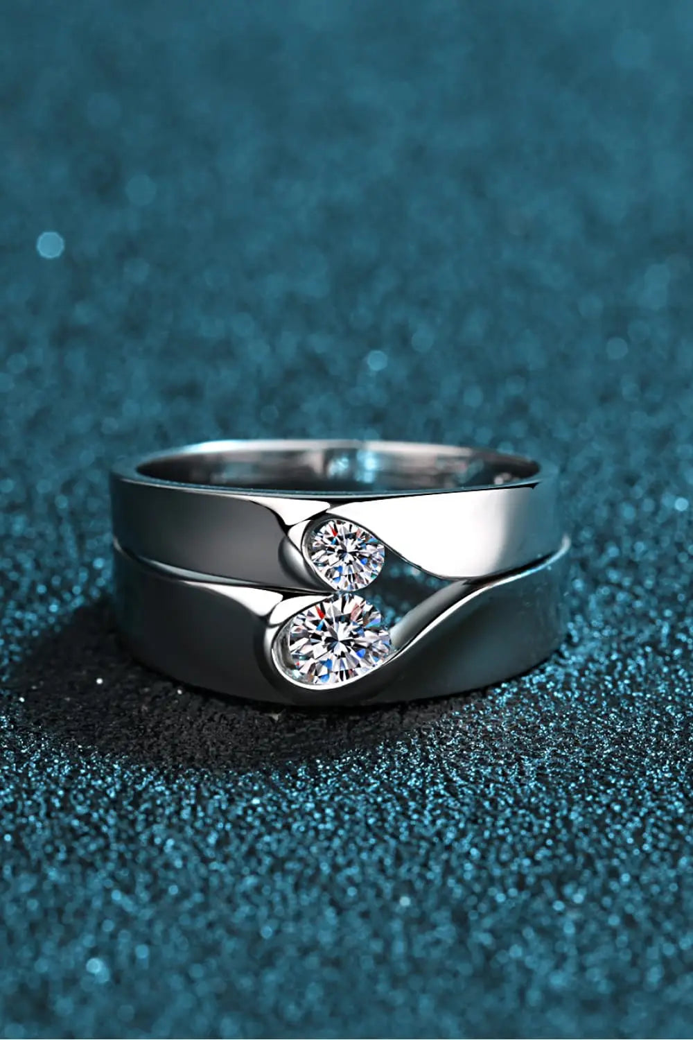 LOVCIA Moissanite Rhodium-Plated Ring