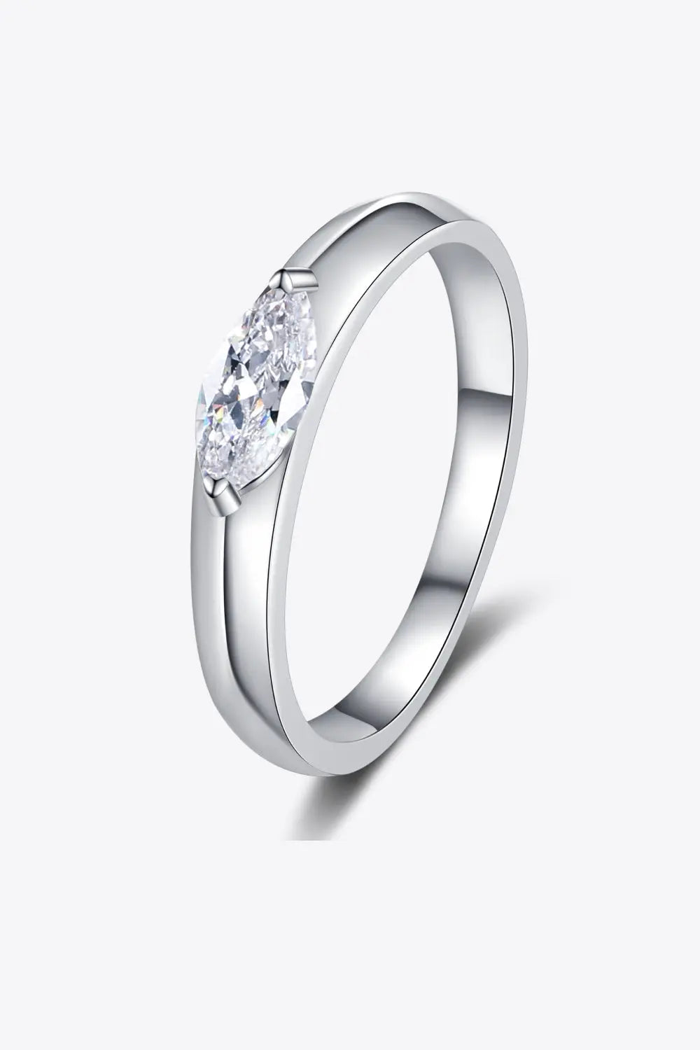 Lovcia Moissanite Rhodium-Plated Ring-Rings-Silver-4-Silver