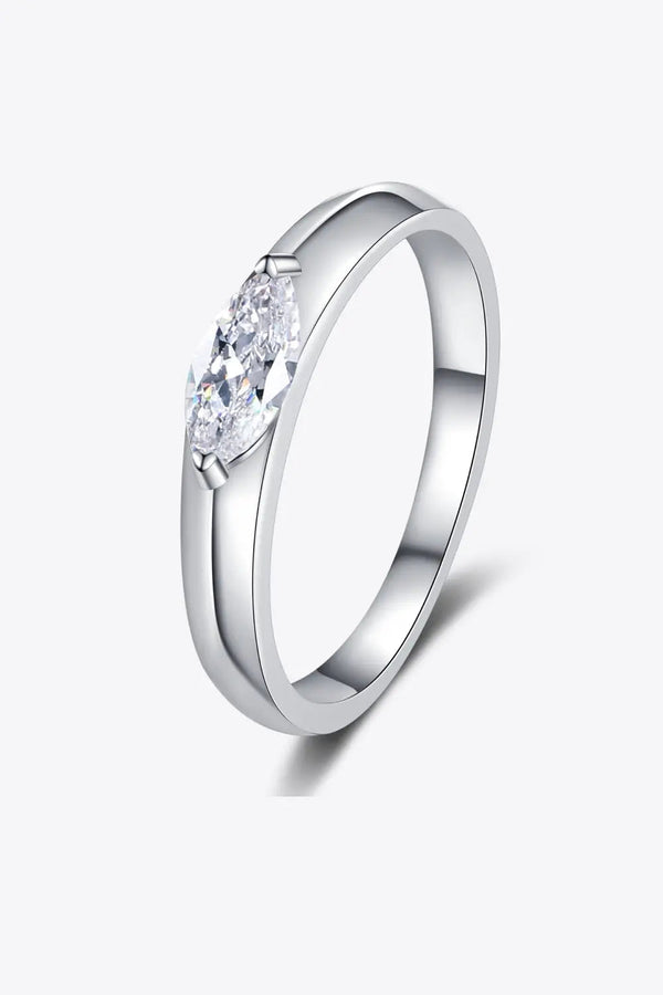 Lovcia Moissanite Rhodium-Plated Ring-Rings-Silver-4-Silver