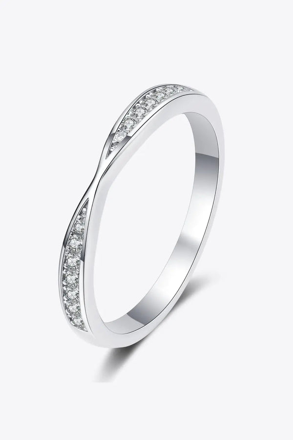 Lovcia Moissanite Rhodium-Plated Ring-Rings-Silver-4-Silver