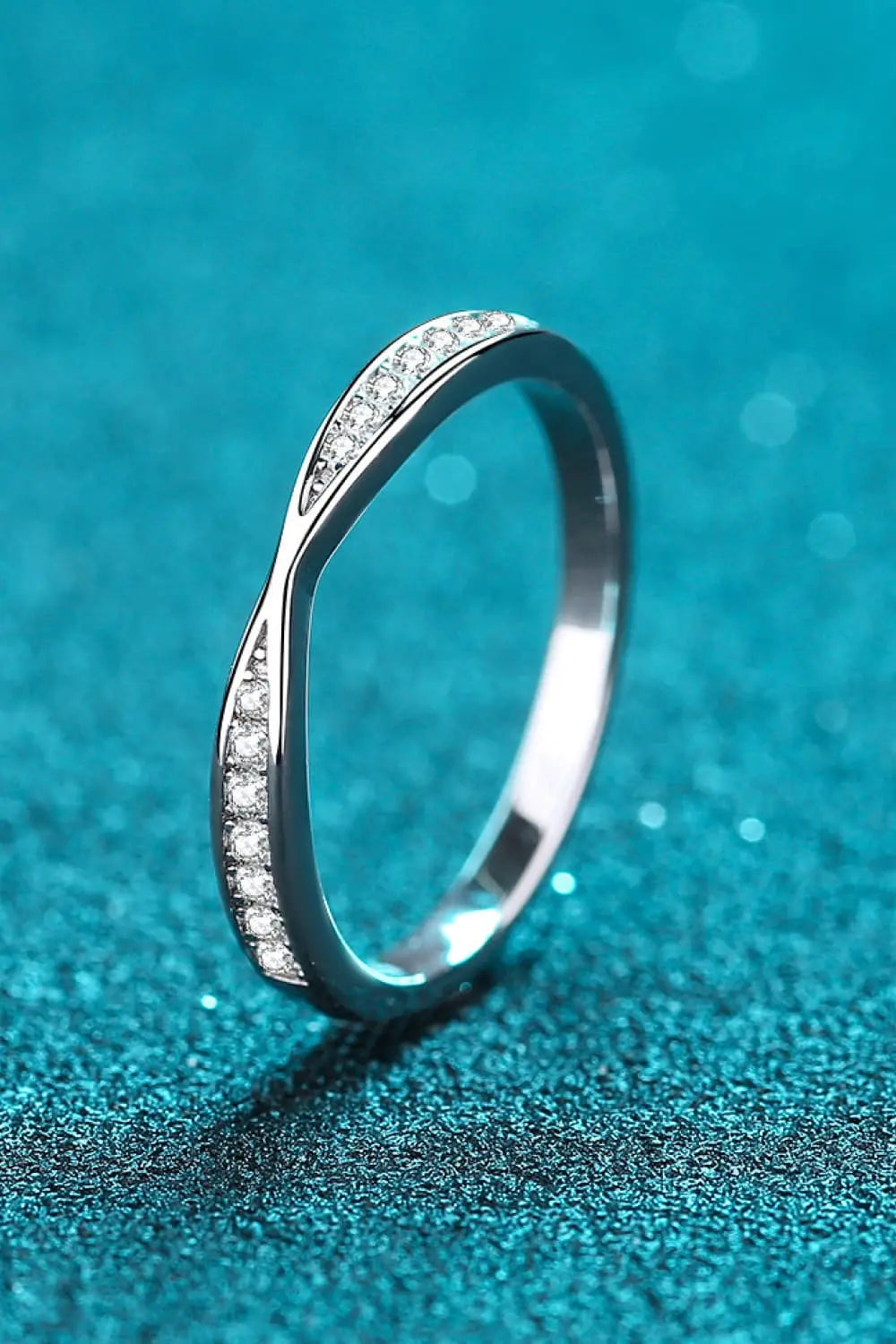 Lovcia Moissanite Rhodium-Plated Ring-Rings-Silver-4-Silver
