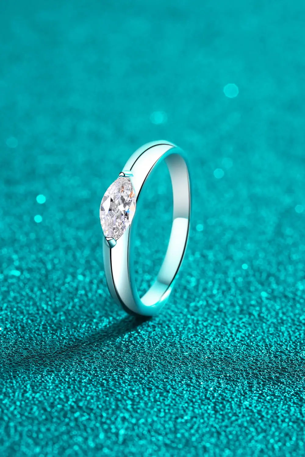 Lovcia Moissanite Rhodium-Plated Ring-Rings-Silver-4-Silver
