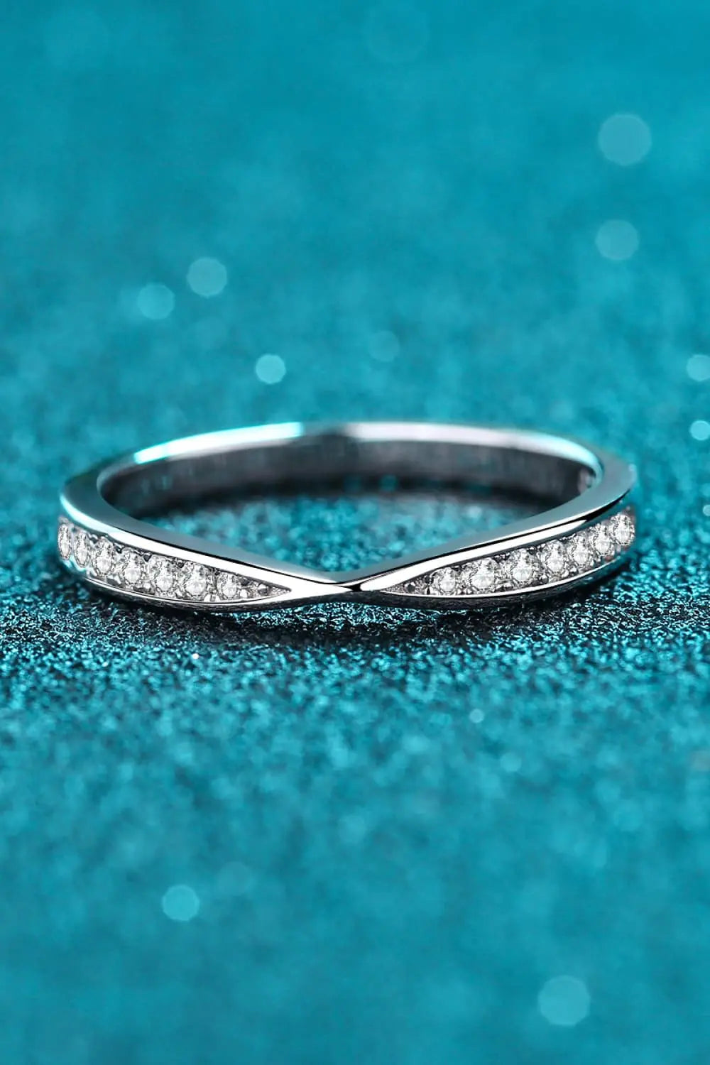 Lovcia Moissanite Rhodium-Plated Ring-Rings-Silver-4-Silver