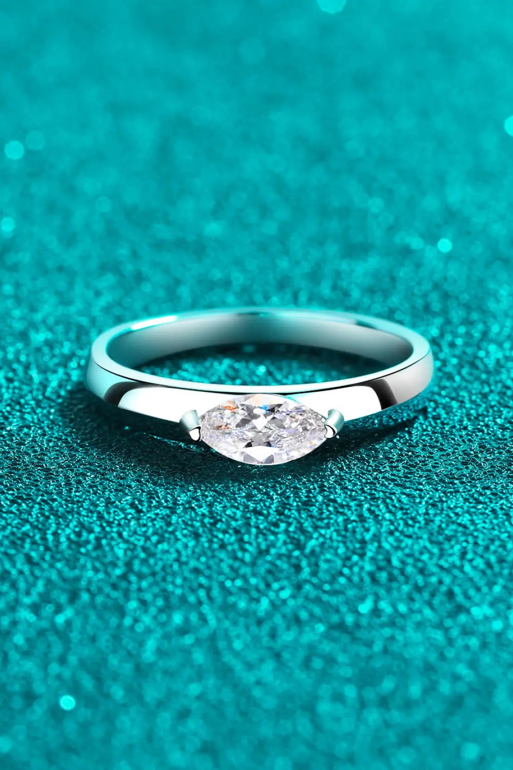 Lovcia Moissanite Rhodium-Plated Ring-Rings-Silver-4-Silver