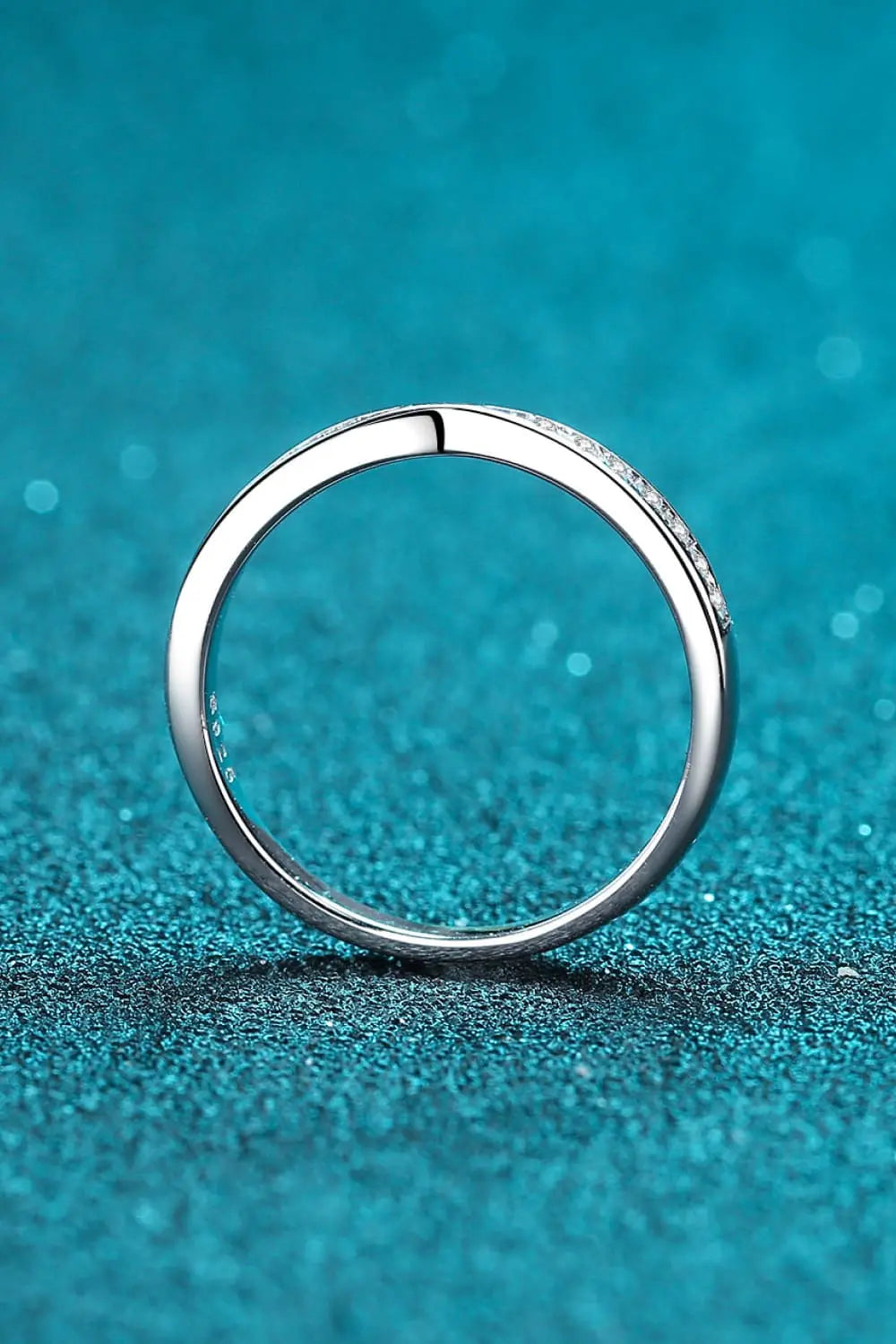 Lovcia Moissanite Rhodium-Plated Ring-Rings-Silver-4-Silver